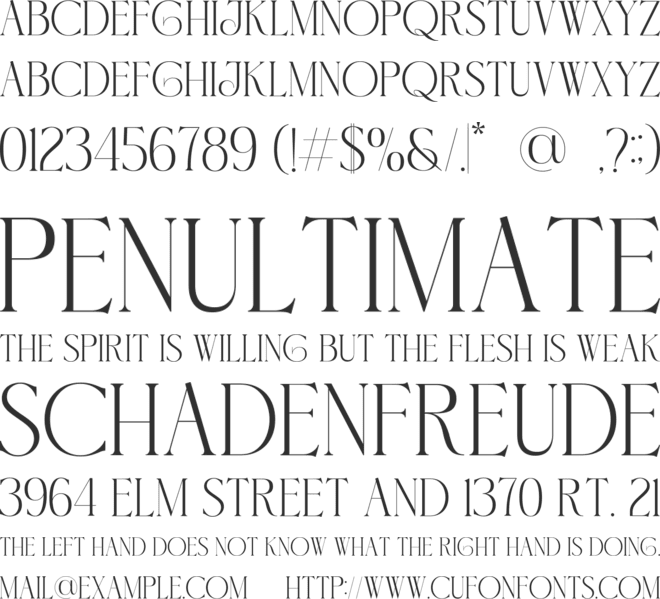 kavaloora Trial font preview