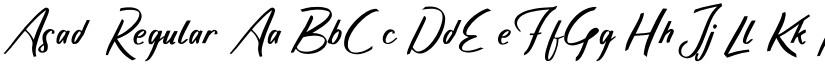 Asad Regular font