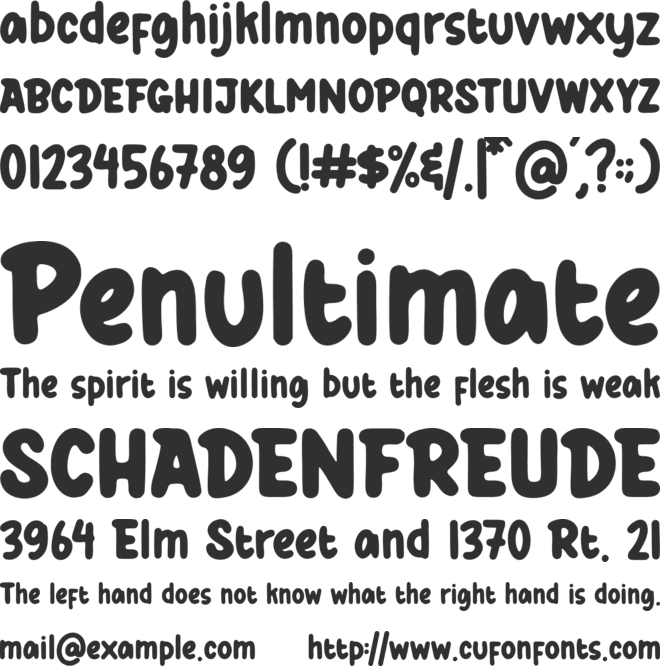RED BURGER font preview