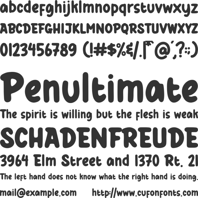 RED BURGER font preview