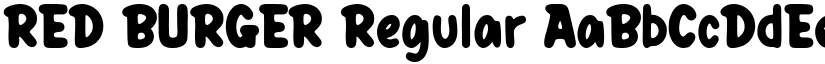 RED BURGER Regular font
