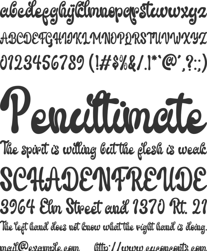 Christmas Onlovia font preview