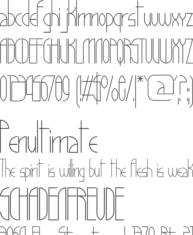 Lumiere Thin font preview