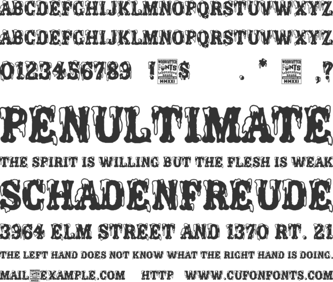 Porno Circus font preview