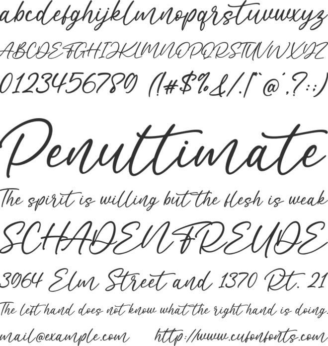 The Amaranth font preview