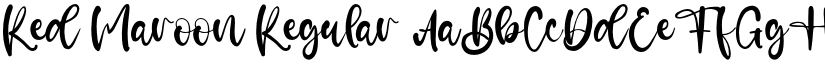 Red Maroon Regular font