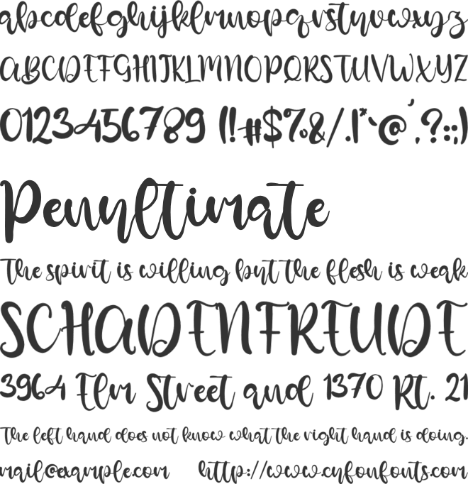 Trust Faith font preview