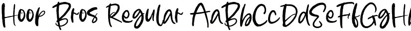 Hoop Bros Regular font