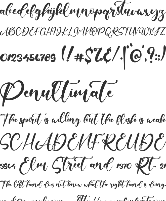 Sandy Rill font preview