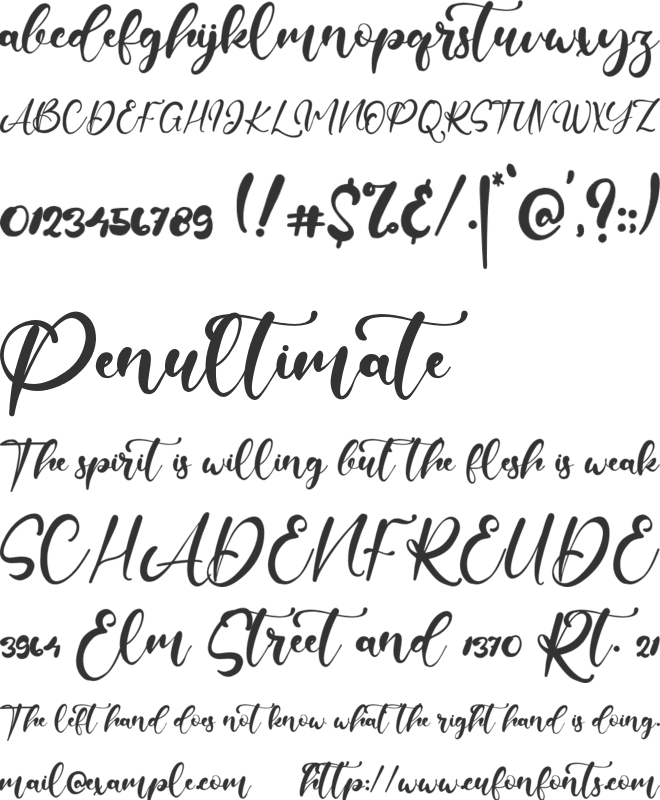 Sandy Rill font preview
