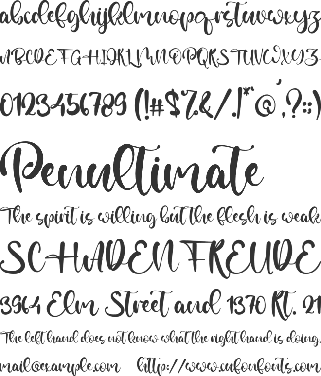 Hollow Spring font preview