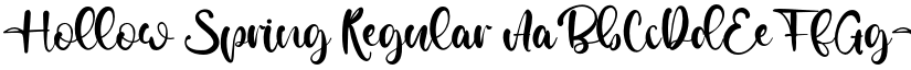 Hollow Spring Regular font