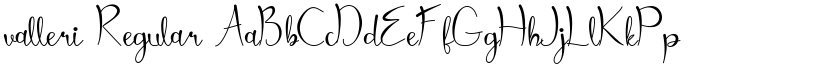 valleri Regular font