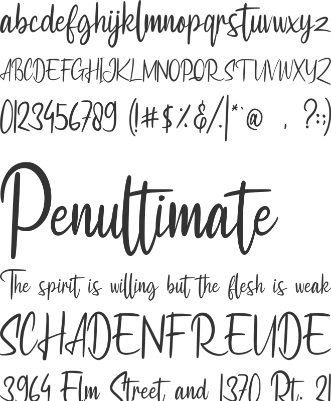 Callides font preview