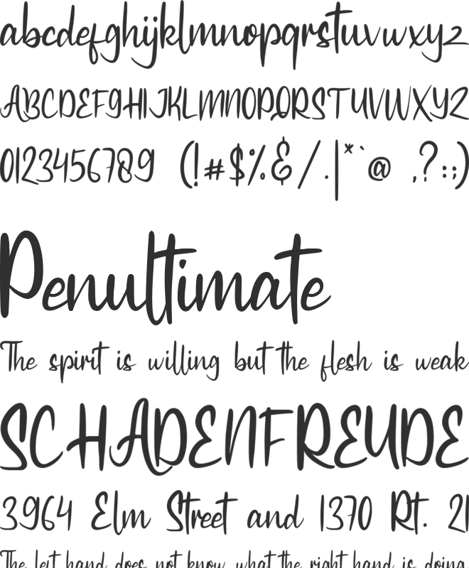 Esllieba font preview