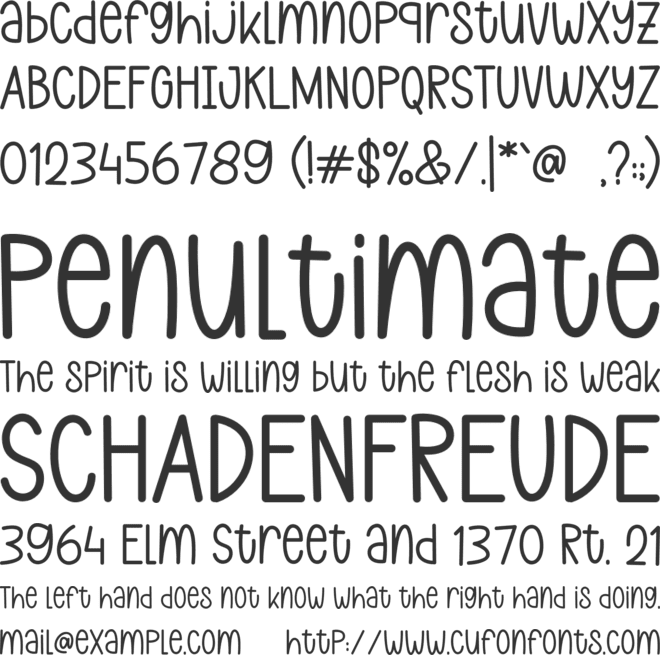 Palm Summer font preview