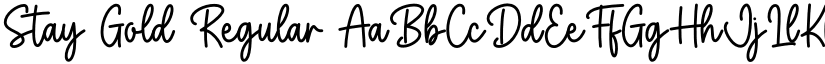Stay Gold Regular font