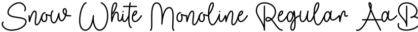 Snow White Monoline Regular font