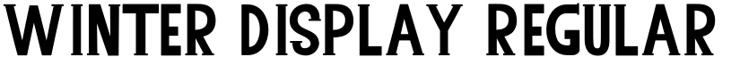 Winter Display Regular font