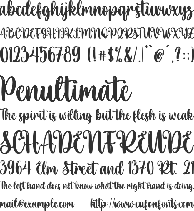 Sparkling Christmas font preview