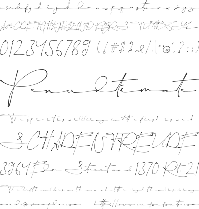 Yellova Signature font preview