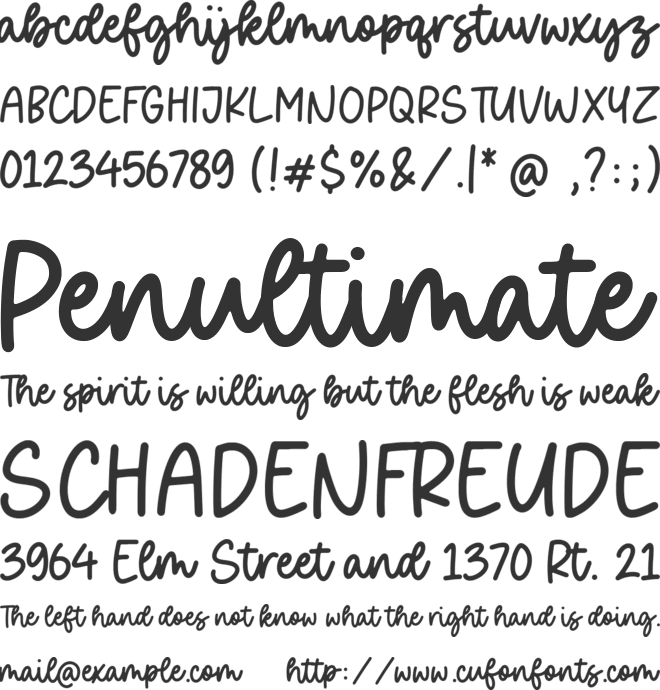 Golfmind font preview