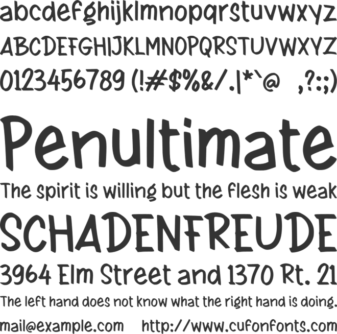 f Frensya font preview