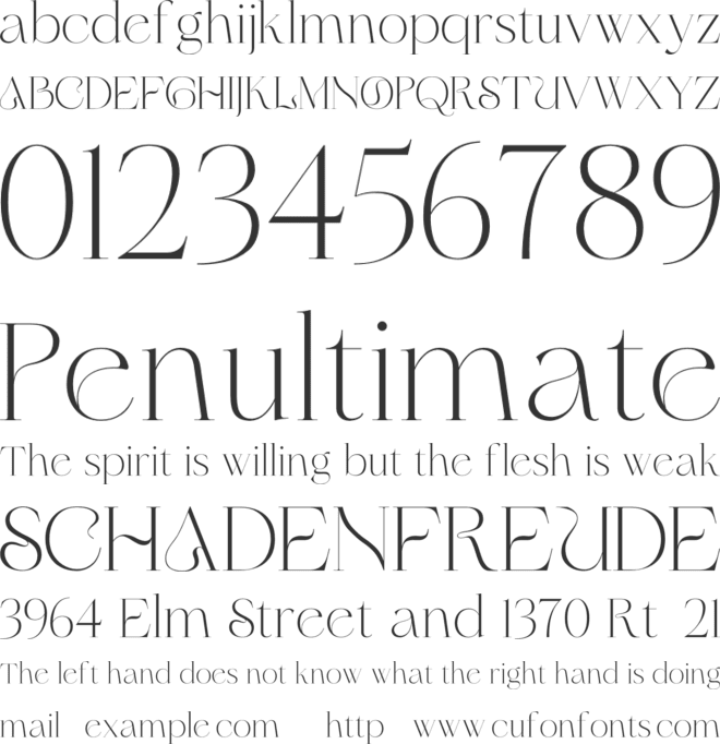 Arome Display font preview