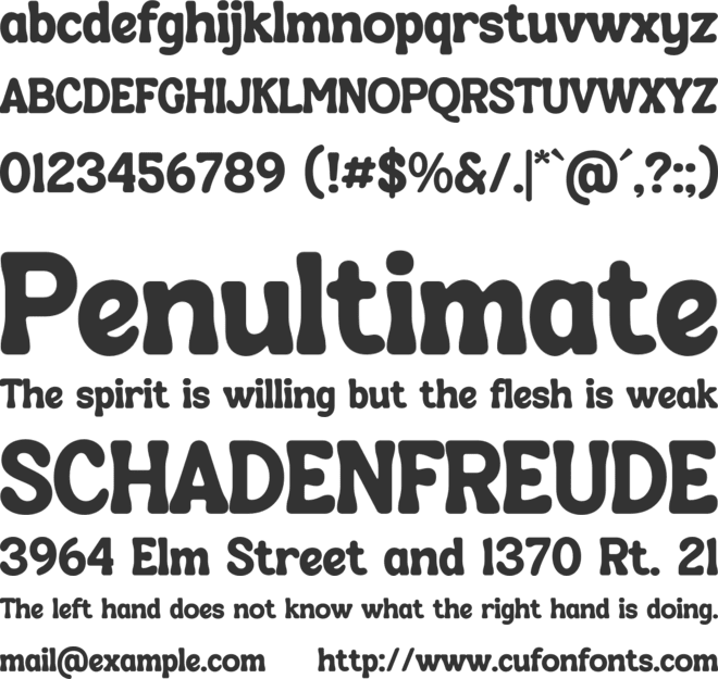 Retosta font preview