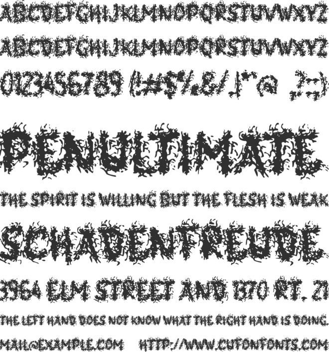 f Freakin Night font preview