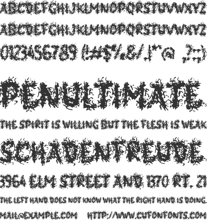 f Freakin Night font preview