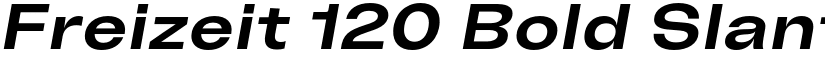 Freizeit 120 Bold Slanted font