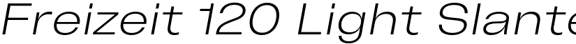 Freizeit 120 Light Slanted font