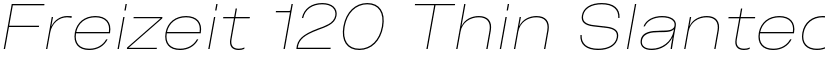 Freizeit 120 Thin Slanted font