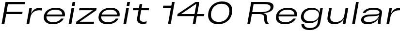 Freizeit 140 Regular Slanted font