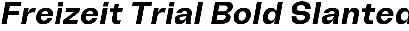Freizeit Trial Bold Slanted font