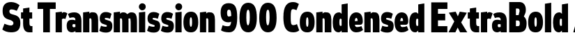 St Transmission 900 Condensed ExtraBold font