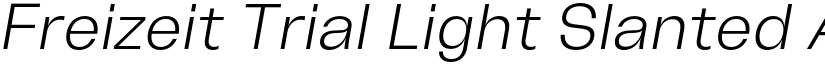 Freizeit Trial Light Slanted font