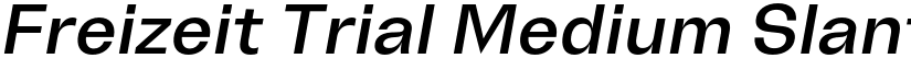 Freizeit Trial Medium Slanted font