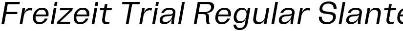 Freizeit Trial Regular Slanted font