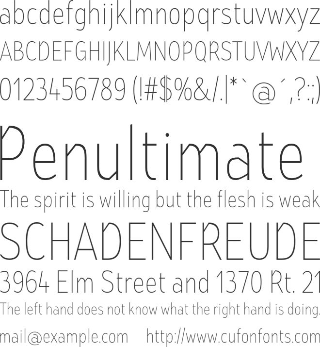 St Transmission Condensed font preview