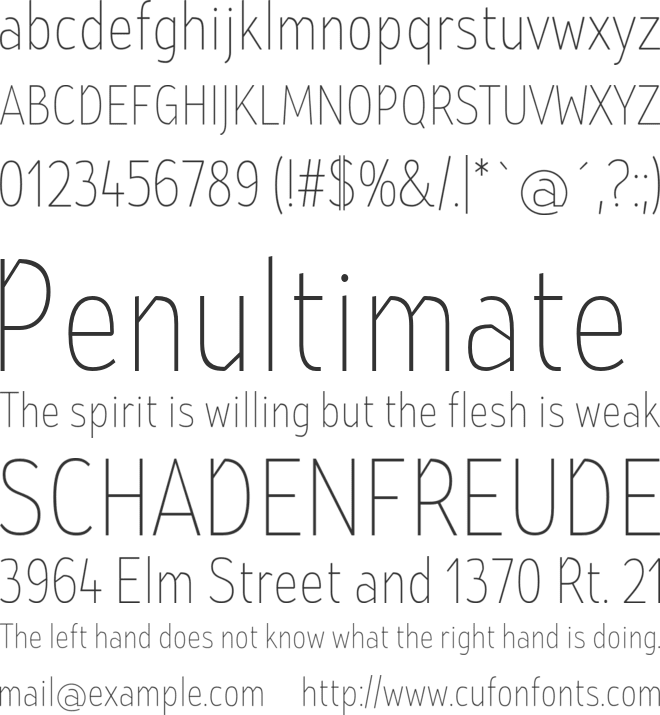 St Transmission Condensed font preview