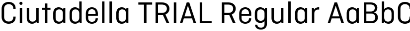 Ciutadella TRIAL Regular font