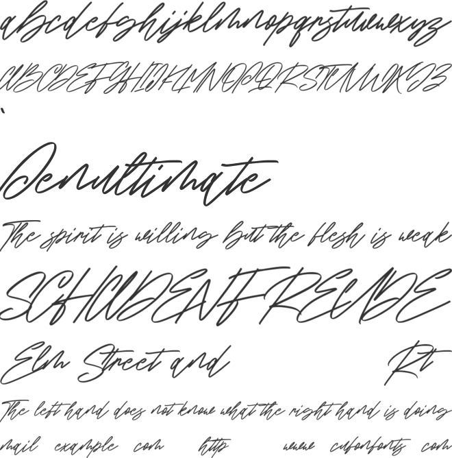 Rosesmont Free font preview