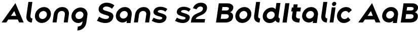 Along Sans s2 BoldItalic font