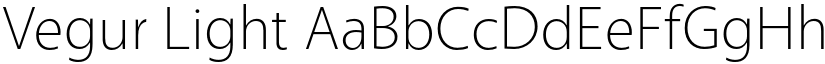 Vegur Light font