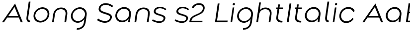 Along Sans s2 LightItalic font
