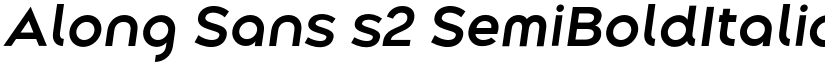 Along Sans s2 SemiBoldItalic font