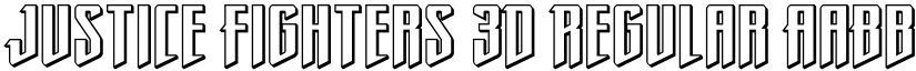 Justice Fighters 3D Regular font