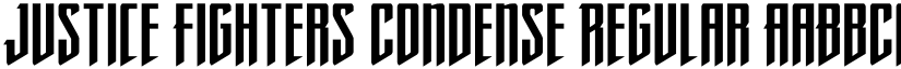 Justice Fighters Condense Regular font
